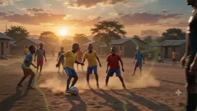 Grassroots football players competing on a community pitch